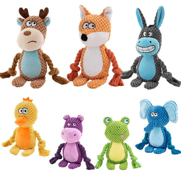 Articulated plush toys for small and medium-sized dogs, bite resistant